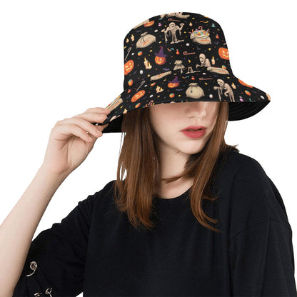 Mummy Halloween Print Design LKS303 Unisex Bucket Hat