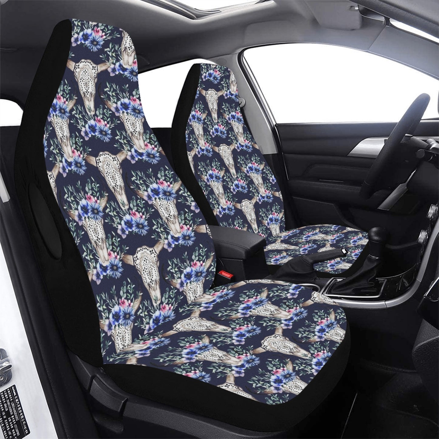 Buffalo Head Print Design LKS402 Car Seat Covers