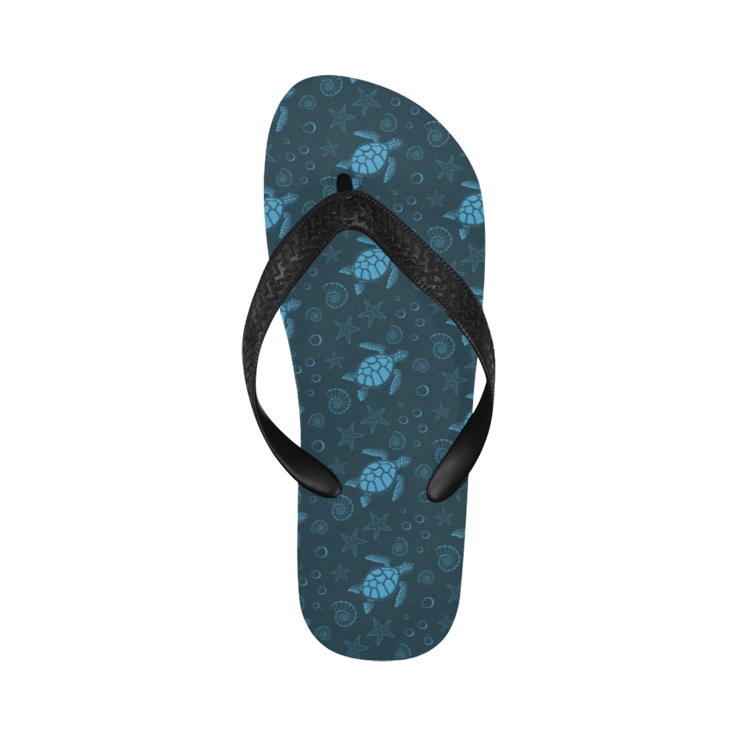 Sea Turtle Print Design LKS308 Flip Flops