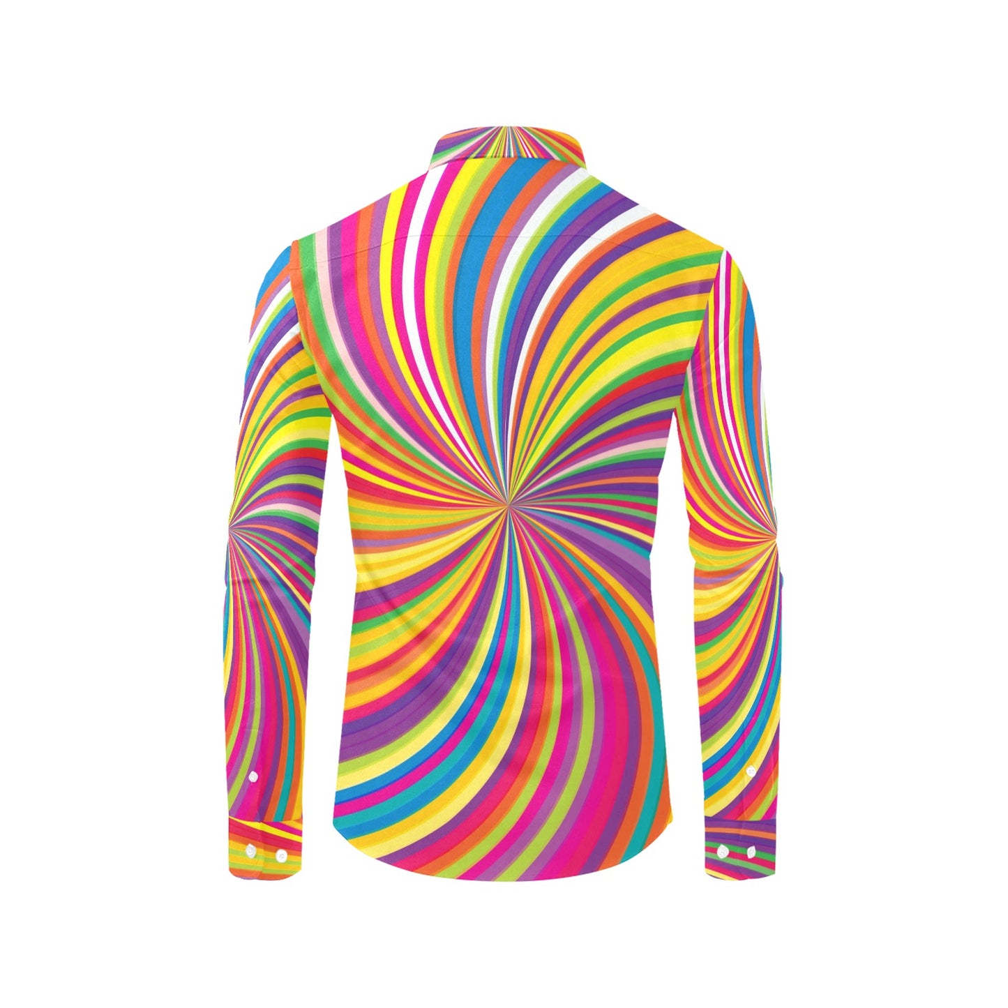Vortex Print Design LKS301 Men's Long Sleeve Dress Shirt
