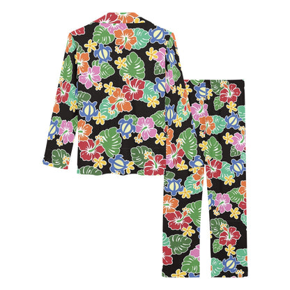 Hawaiian Themed Pattern Print Design H010 Women's Long Pajama Set