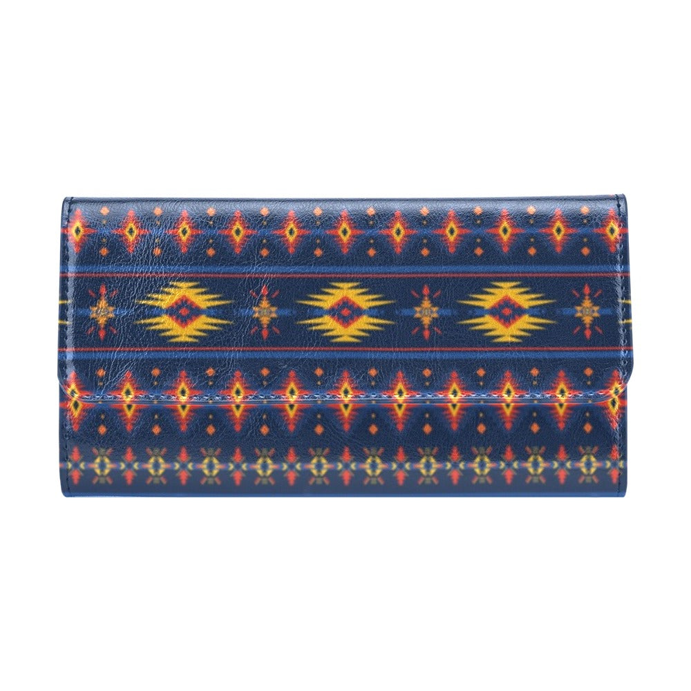 Southwest Pattern Print Design LKS306 Women's Trifold Wallet