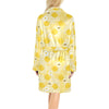 Honey Bee Honeycomb Print Design LKS3010 Women's Fleece Robe