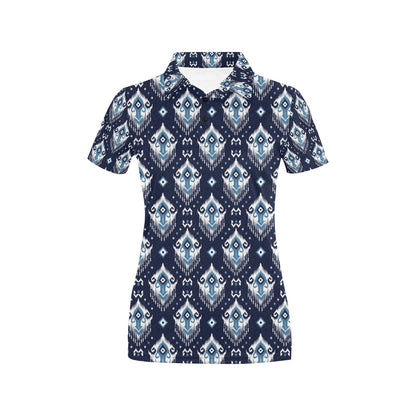 Ethnic Ornament Print Pattern Women's Polo Shirt
