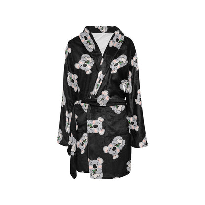 Koala Pattern Print Design 05 Women's Fleece Robe
