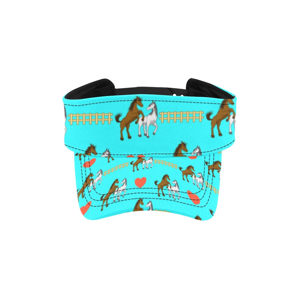 Horse Couple Love Print Design LKS309 Unisex Sun Visor