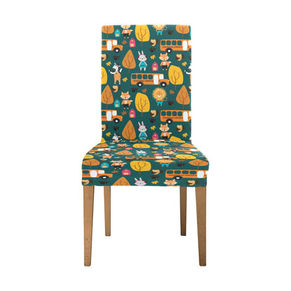 School Bus Print Design LKS309 Dining Chair Slipcover