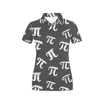 Pi Day Pattern Print Design A02 Women's Polo Shirt