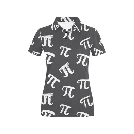 Pi Day Pattern Print Design A02 Women's Polo Shirt
