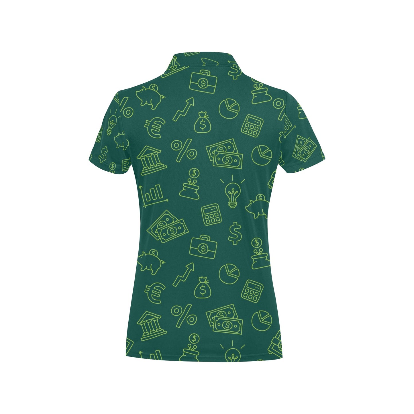 Accounting Financial Pattern Print Design 02 Women's Polo Shirt