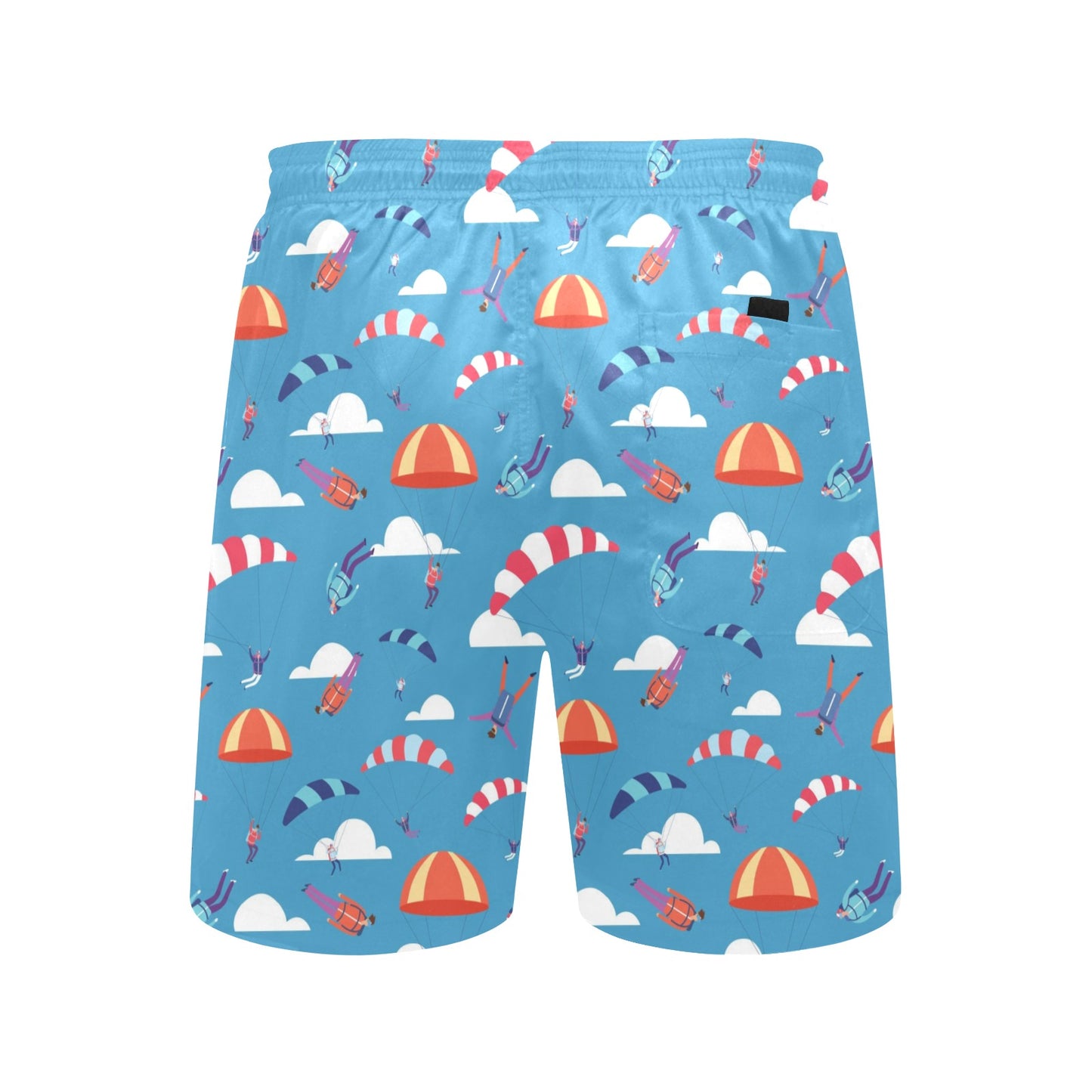 Skydiver Print Design LKS306 Men's Swim Trunks Beach Shorts