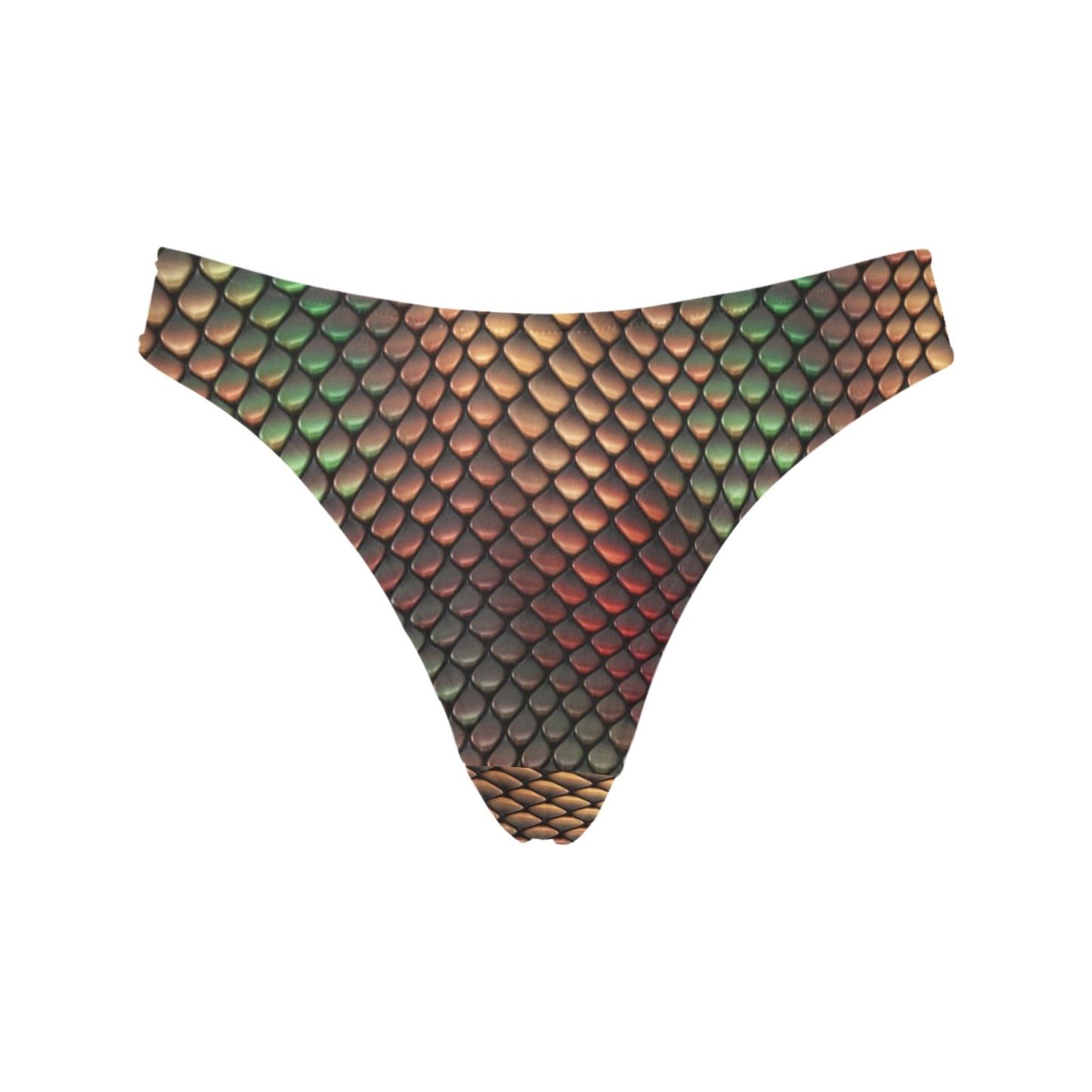 Snake Skin Colorful Print Women's Thongs