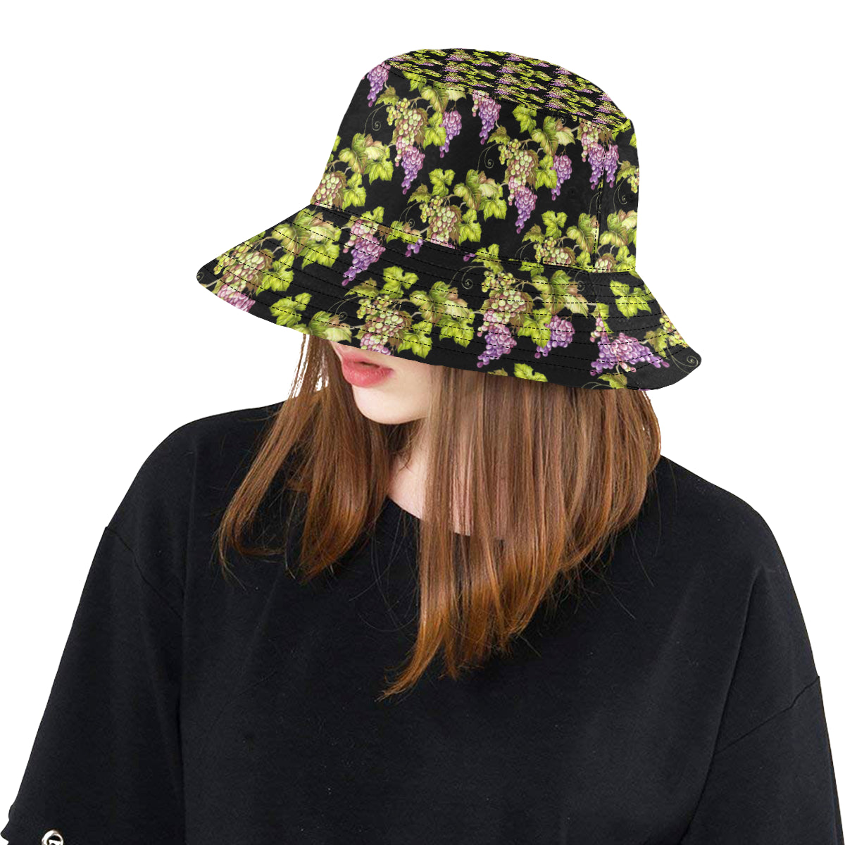 Grape Pattern Print Design GP04 Unisex Bucket Hat