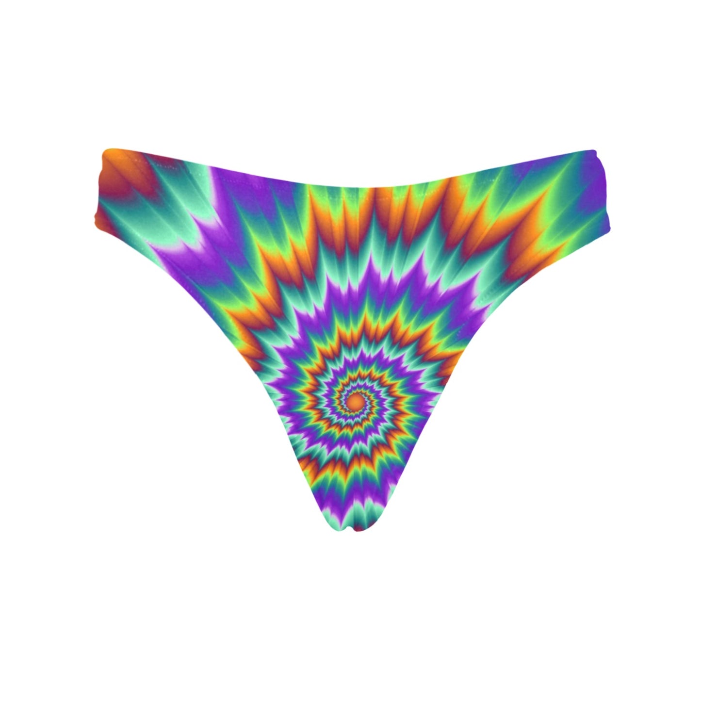 Optical illusion Pulsing fiery spirals Women's Thongs