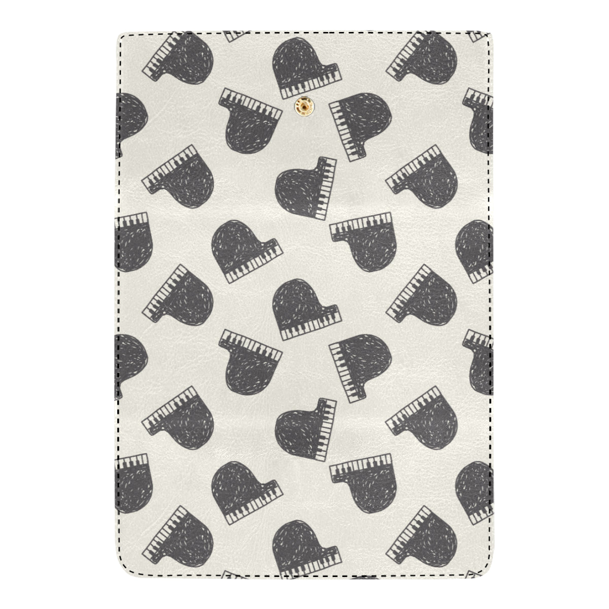 Piano Pattern Print Design 04 Women's Trifold Wallet