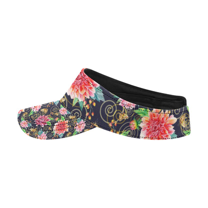 Dahlia Pattern Print Design DH02 Unisex Sun Visor