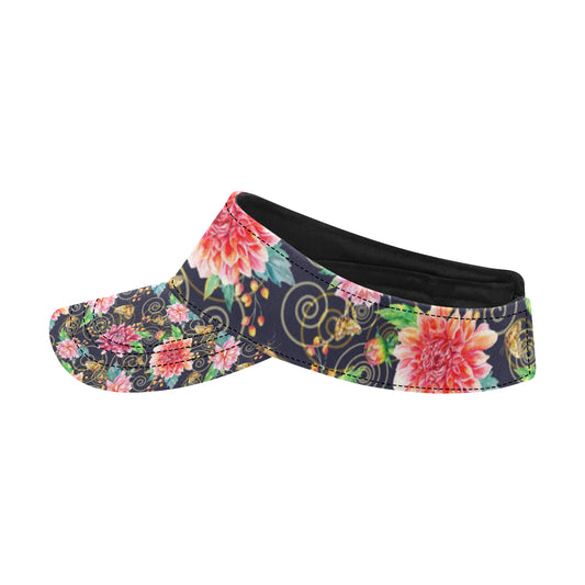 Dahlia Pattern Print Design DH02 Unisex Sun Visor