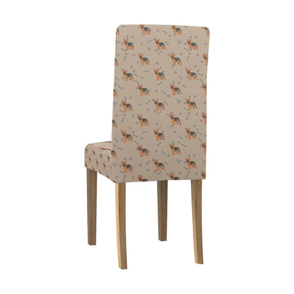 Yorkshire Terriers Print Design LKS305 Dining Chair Slipcover