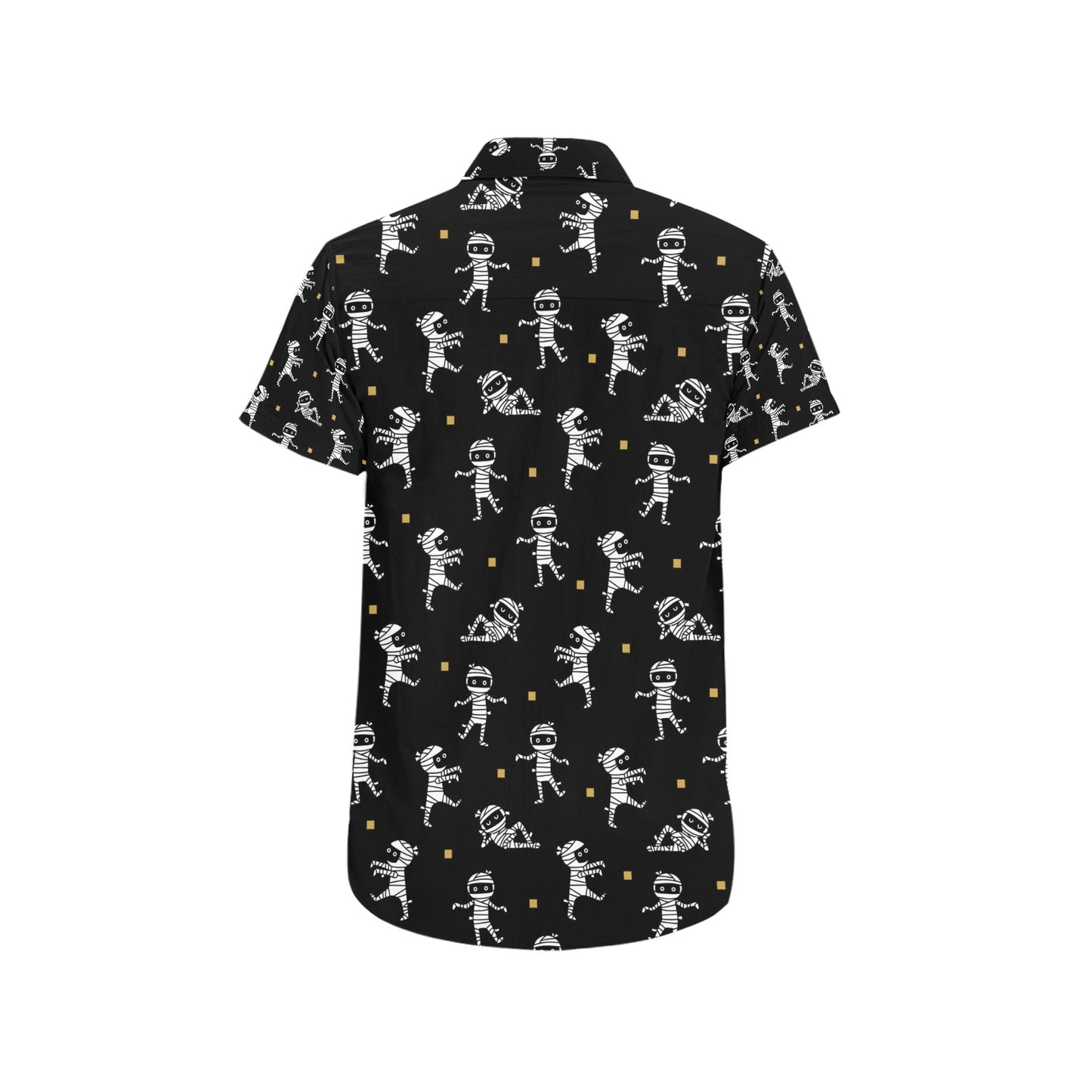 Mummy Cute Print Design LKS301 Men Short Sleeve Button Up Shirt