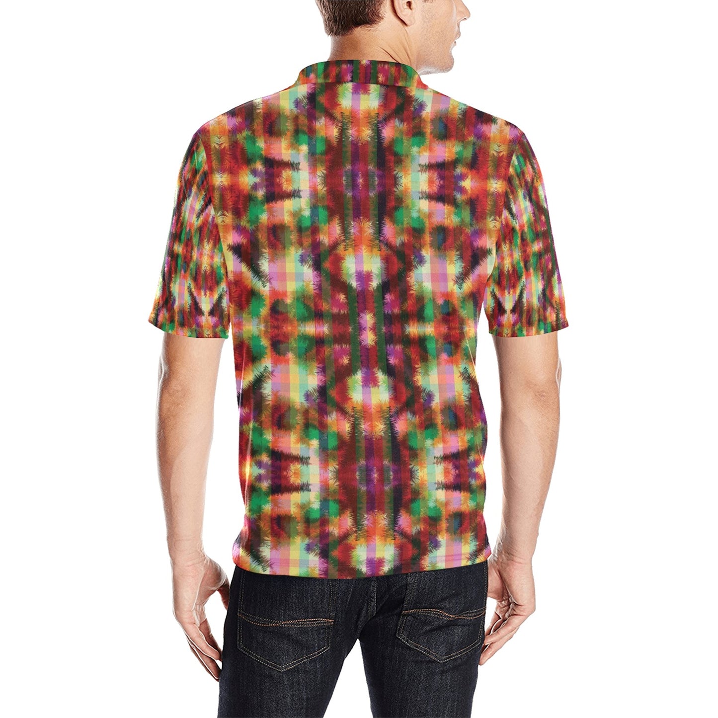 Tie Dye Print Design LKS301 Men Polo Shirt