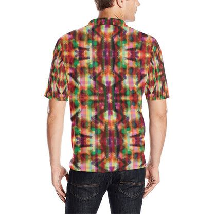 Tie Dye Print Design LKS301 Men Polo Shirt