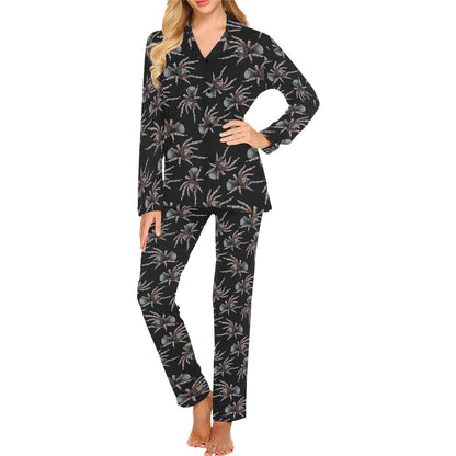 Tarantula Print Design LKS402 Women's Long Pajama Set
