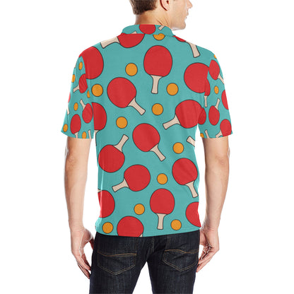 Ping Pong Pattern Print Design A01 Men Polo Shirt