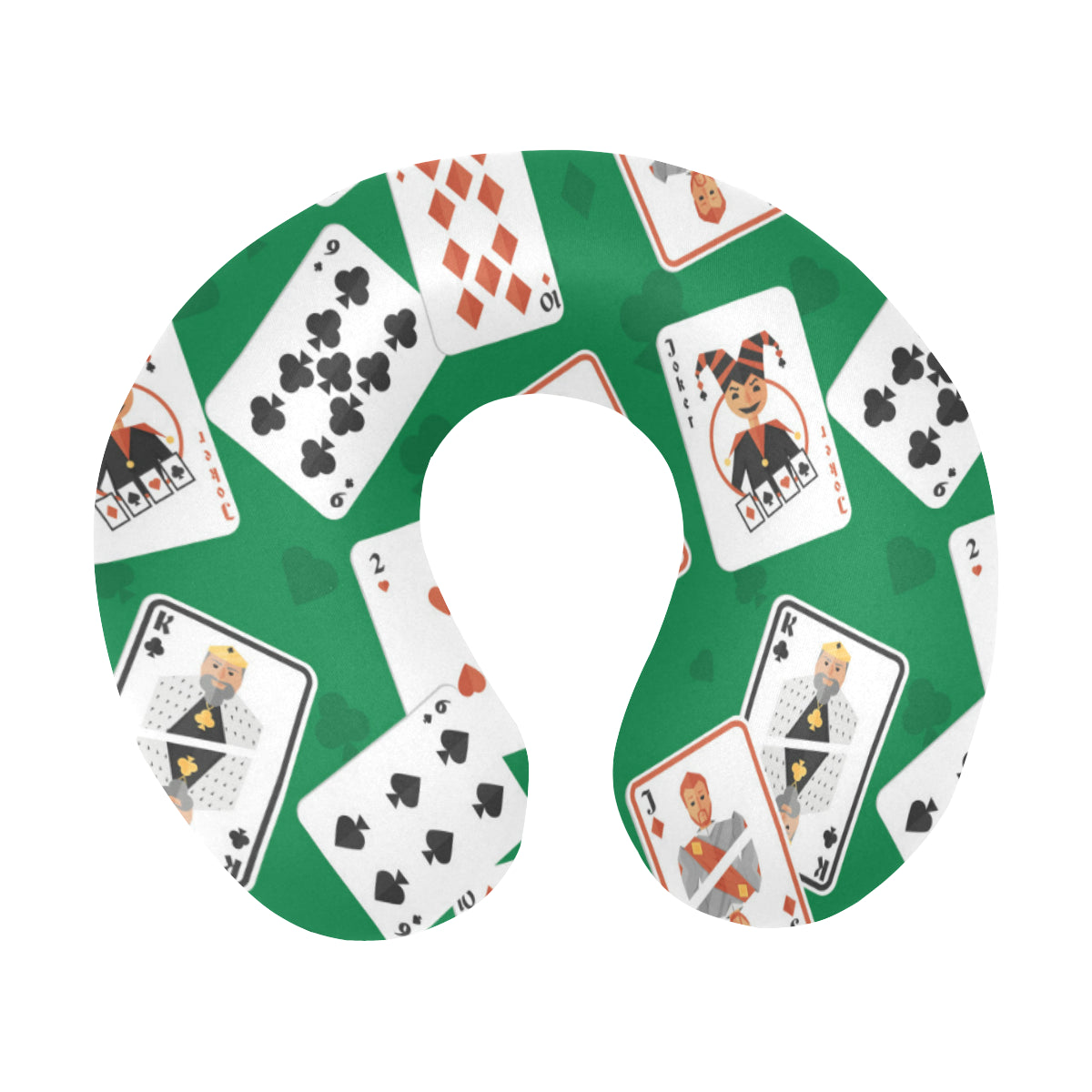 Poker Cards Pattern Print Design A03 U-Shaped Travel Neck Pillow