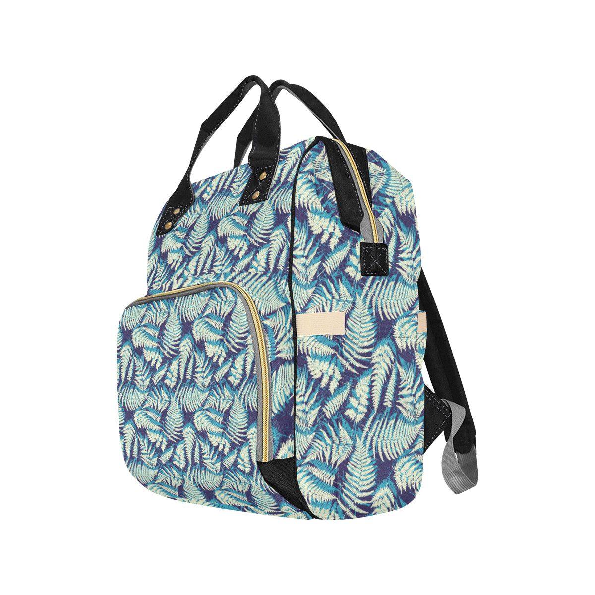 Fern Leave Summer Print Pattern Diaper Bag Backpack