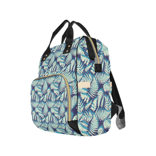 Fern Leave Summer Print Pattern Diaper Bag Backpack