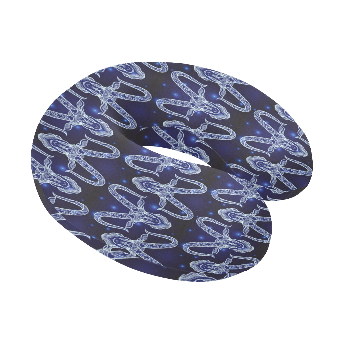 Capricorn Zodiac Pattern Print Design 03 U-Shaped Travel Neck Pillow