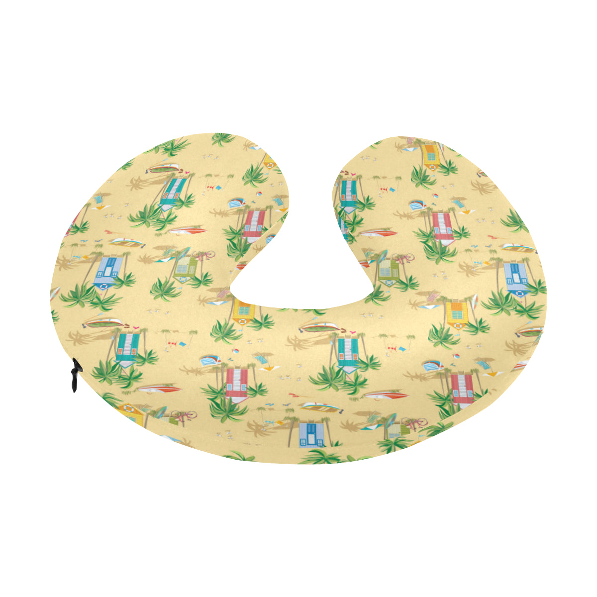 Beach Themed Pattern Print Design 01 U-Shaped Travel Neck Pillow