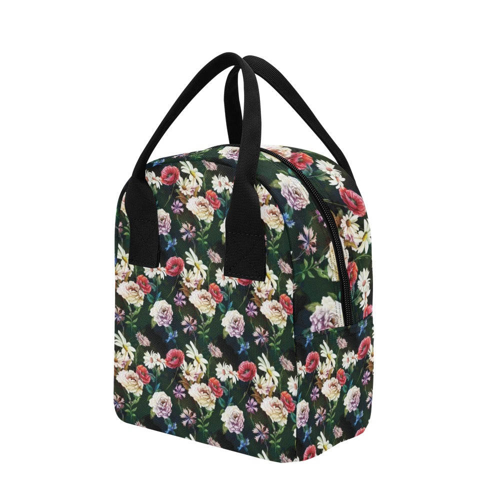 Summer Floral Print Design LKS303 Insulated Lunch Bag