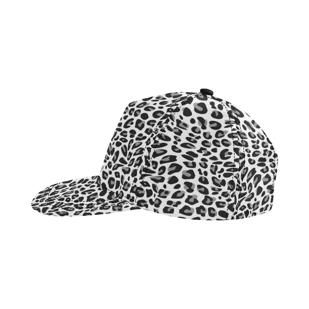 Snow Leopard Skin Print Snapback Cap