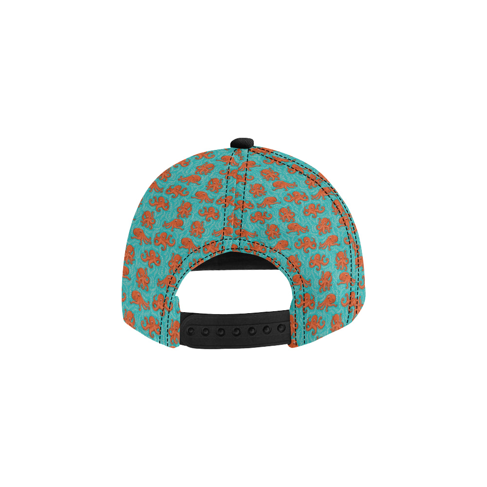 Octopus Cartoon Design Print Themed Snapback Cap