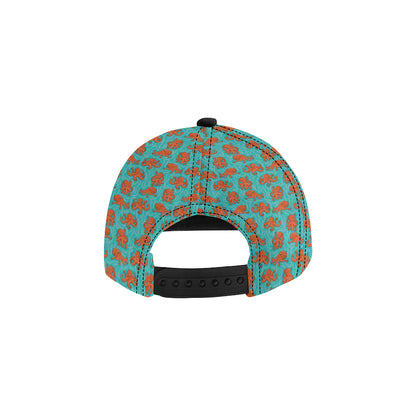 Octopus Cartoon Design Print Themed Snapback Cap