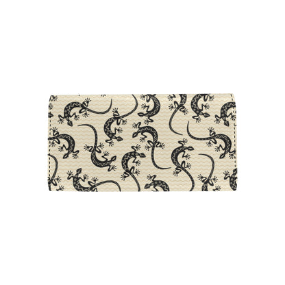 lizard Pattern Print Design 02 Women's Trifold Wallet