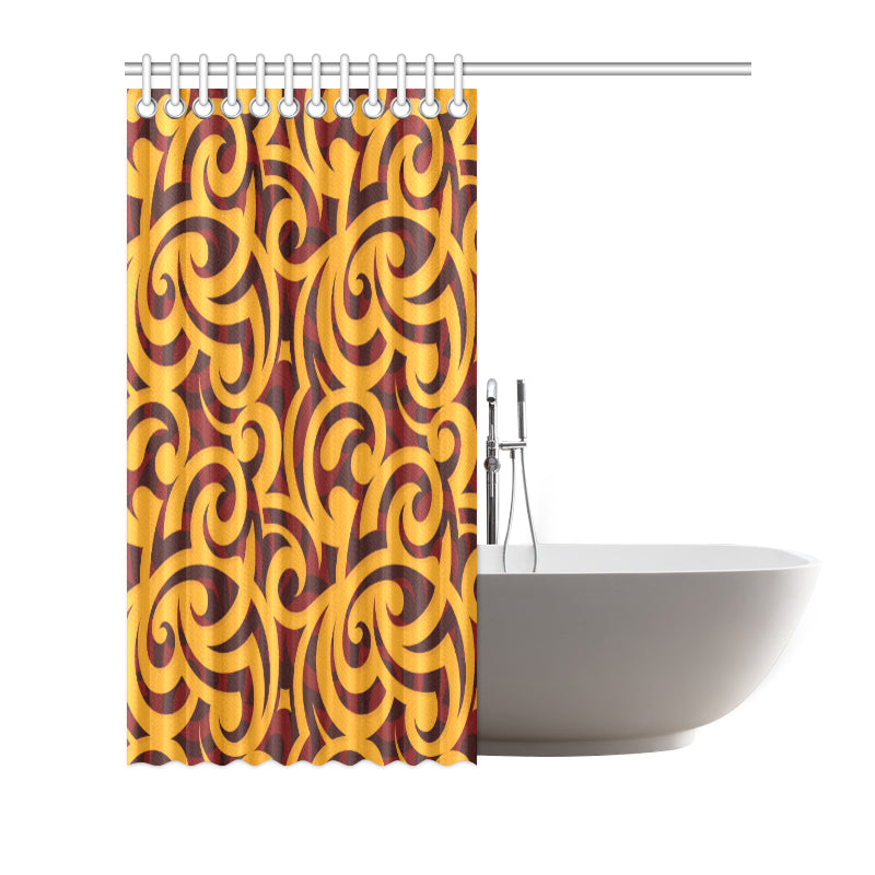 Maori Pattern Print Design 02 Shower Curtain
