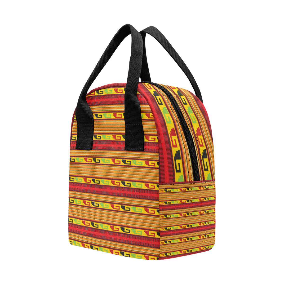 Mexican Blanket Ornament Print Pattern Insulated Lunch Bag
