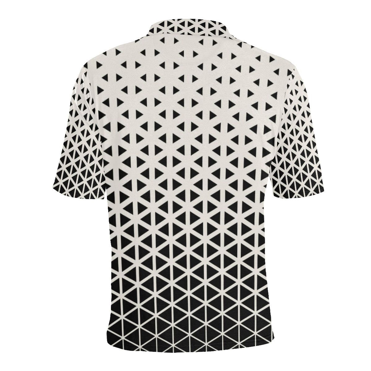 Geometric Black White Pattern Print Design 03 Men Polo Shirt