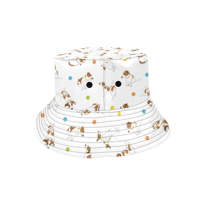 Russell Terriers With Balls Print Design LKS307 Unisex Bucket Hat