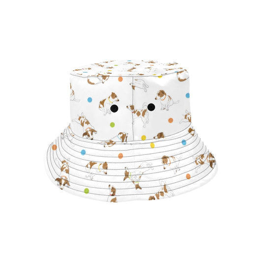 Russell Terriers With Balls Print Design LKS307 Unisex Bucket Hat