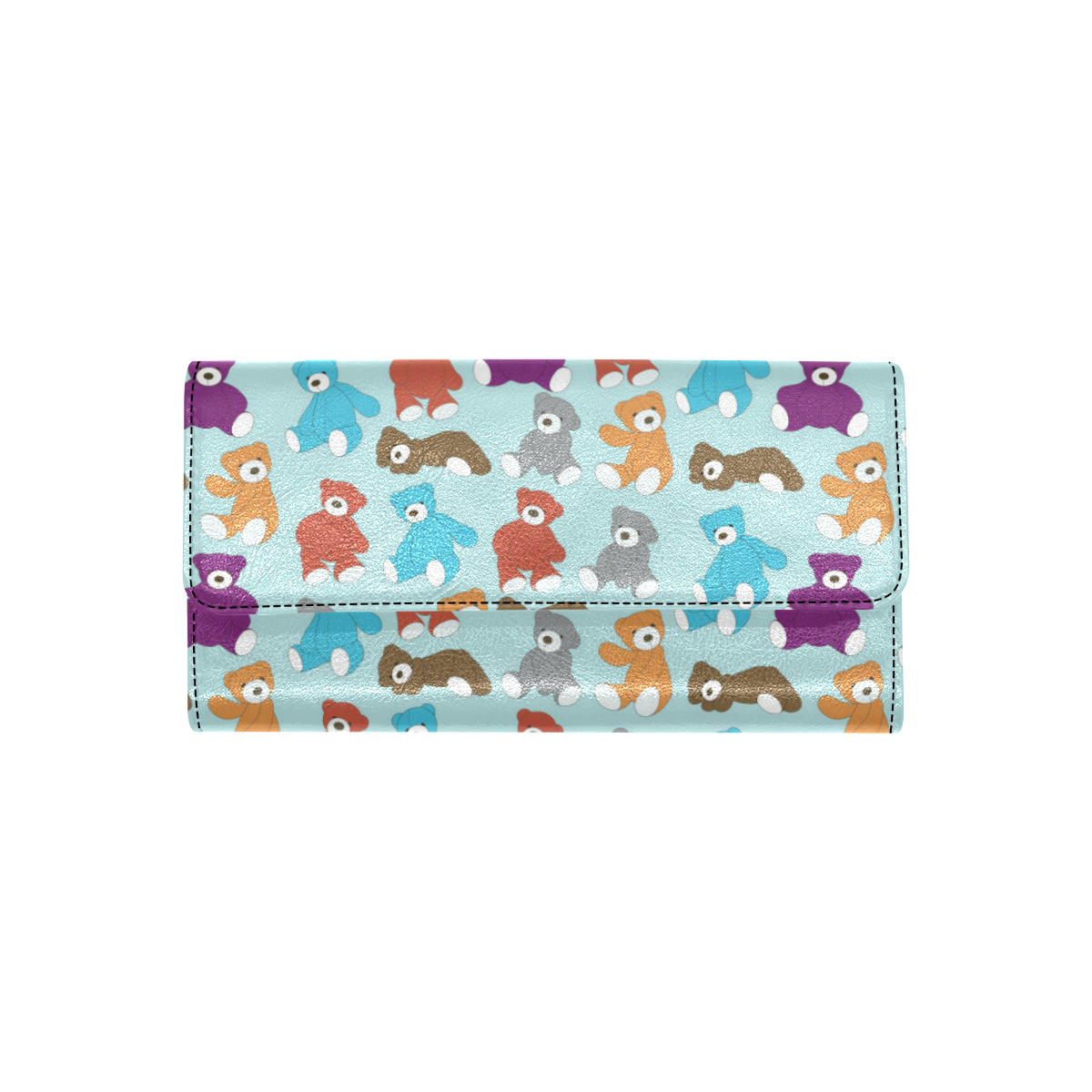 Bear Cute Pattern Print Design 03 Women's Trifold Wallet