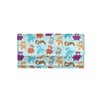 Bear Cute Pattern Print Design 03 Women's Trifold Wallet