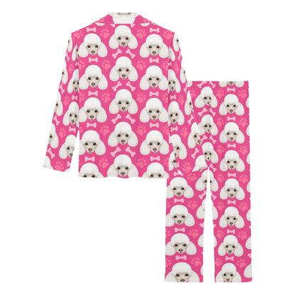 Poodle Pattern Print Design A04 Women's Long Pajama Set