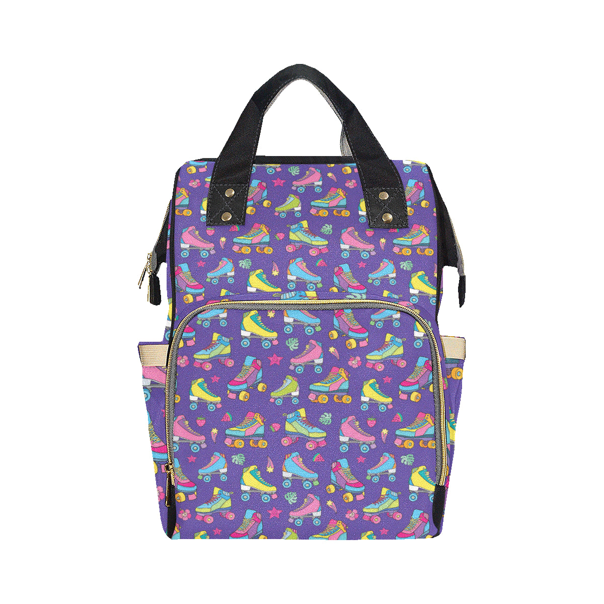 Roller skate Colorful Pattern Print Design A05 Diaper Bag Backpack