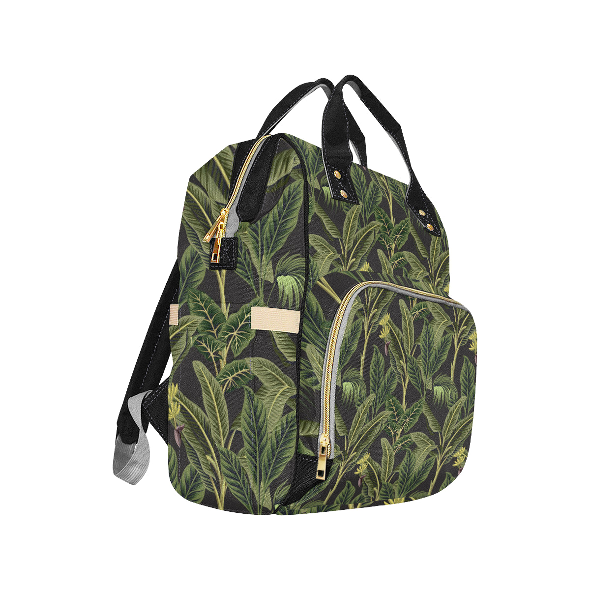 Banana Leaf Pattern Print Design BL04 Diaper Bag Backpack
