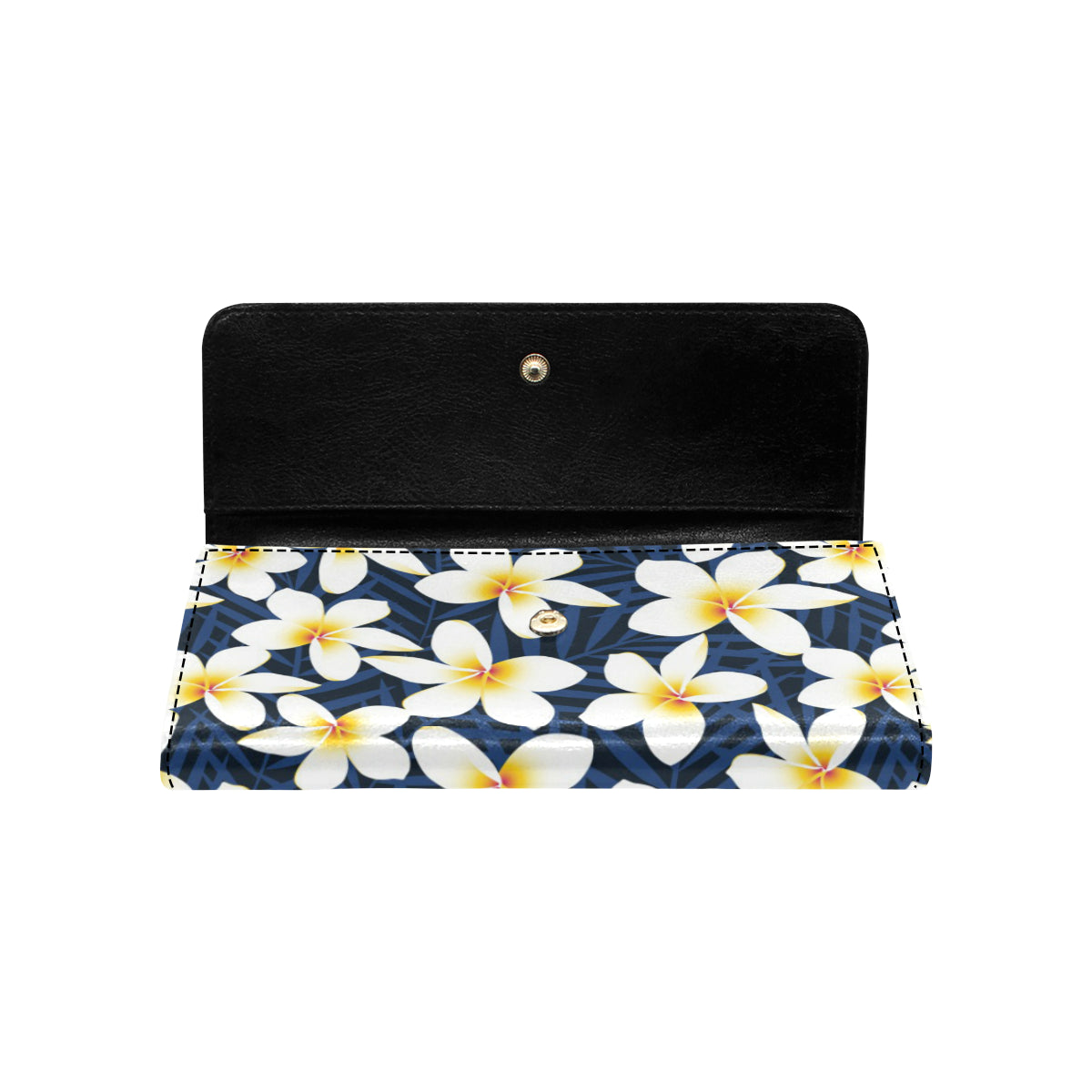Plumeria Pattern Print Design PM026 Women's Trifold Wallet