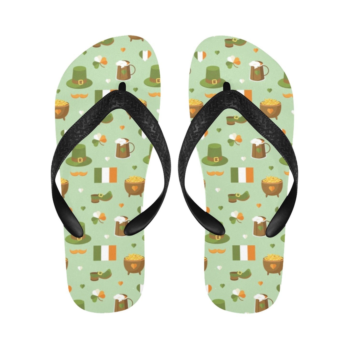 St Patricks Day Print Design LKS302 Flip Flops