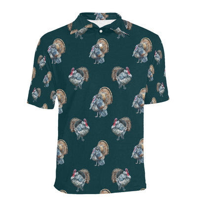 Turkey Pattern Print Design 03 Men Polo Shirt